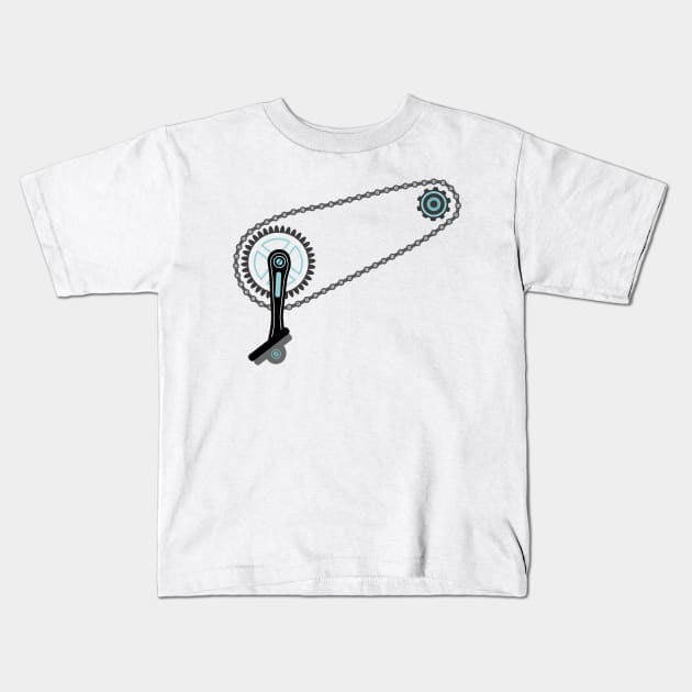 Bike Chain Kids T-Shirt by Nataliatcha23